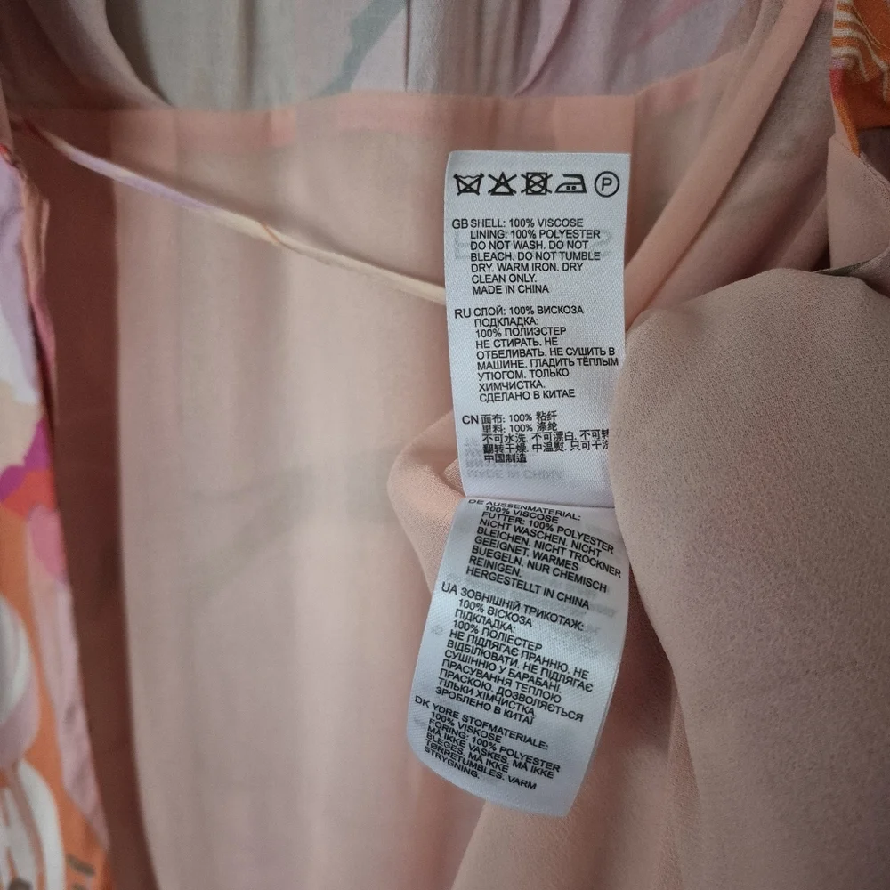 Reiss Marseille Floral Tropical Print Mini Wrap Dress NWT - Picture 9 of 9